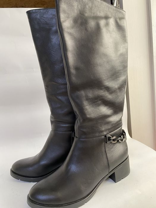 Шкіряні утеплені чоботи