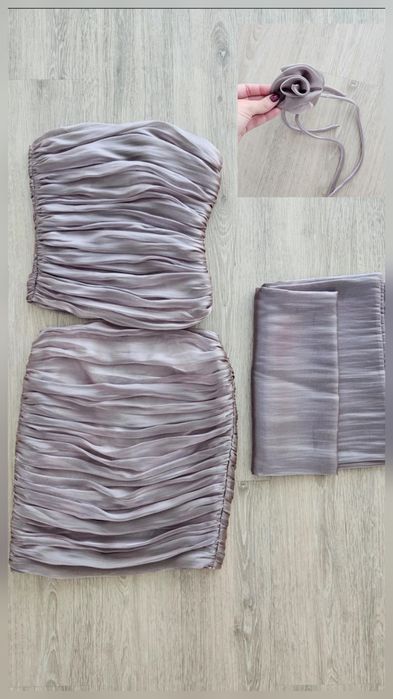 Vestido drapeado rosa nr. 34
