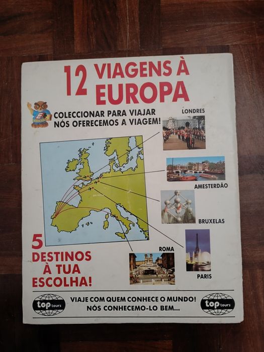 Caderneta de cromos incompleta Aviões os gigantes do céu