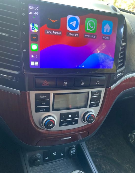Rádio 9" android Hyundai Santa Fé 2006 a 2012 CARPLAY WIFI GPS 2/32GB