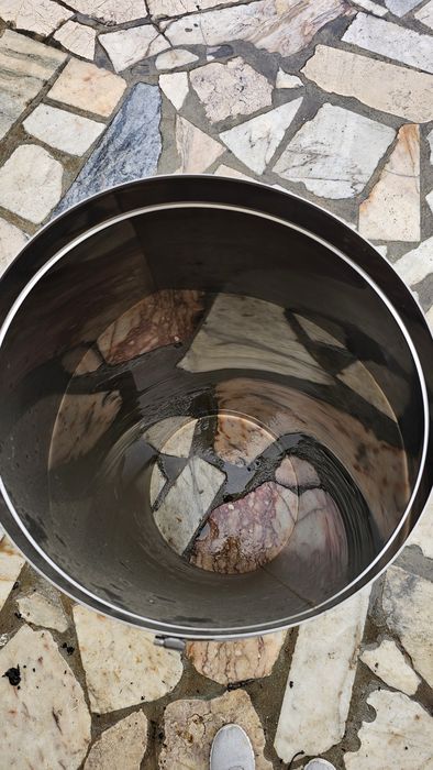 Tubo aço inox 40cm x 99cm