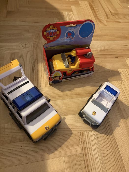 Trzy pojazdy Strażak Sam