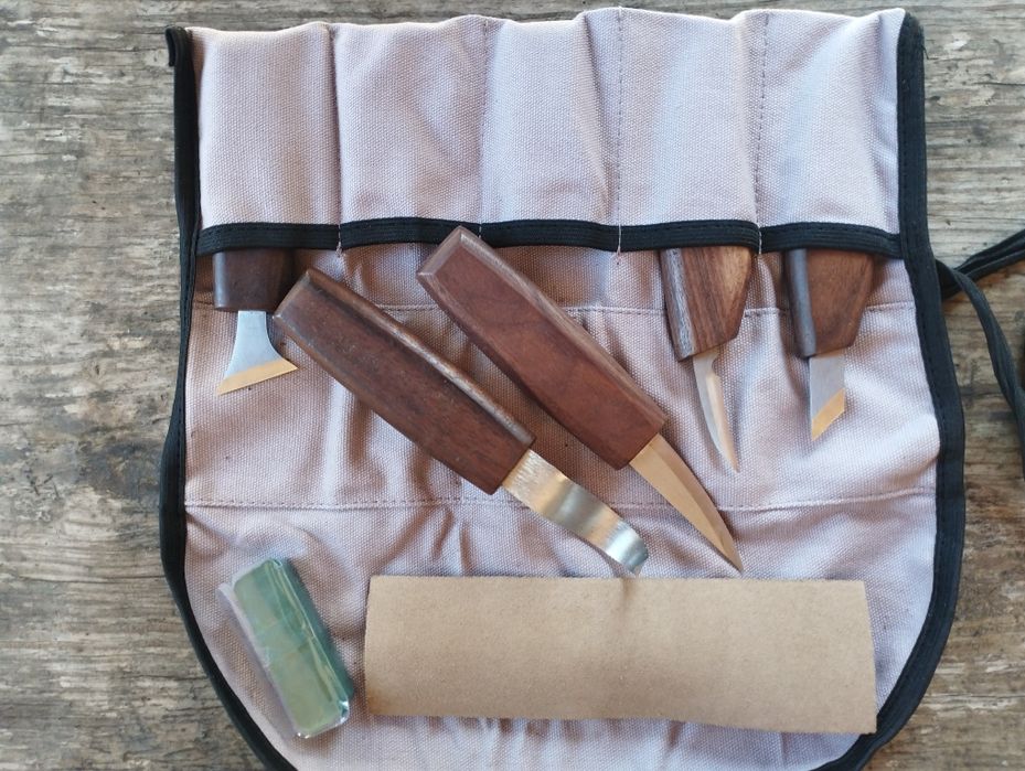Набір з 5 стамесок, долот, різців, для різьблення по дереву