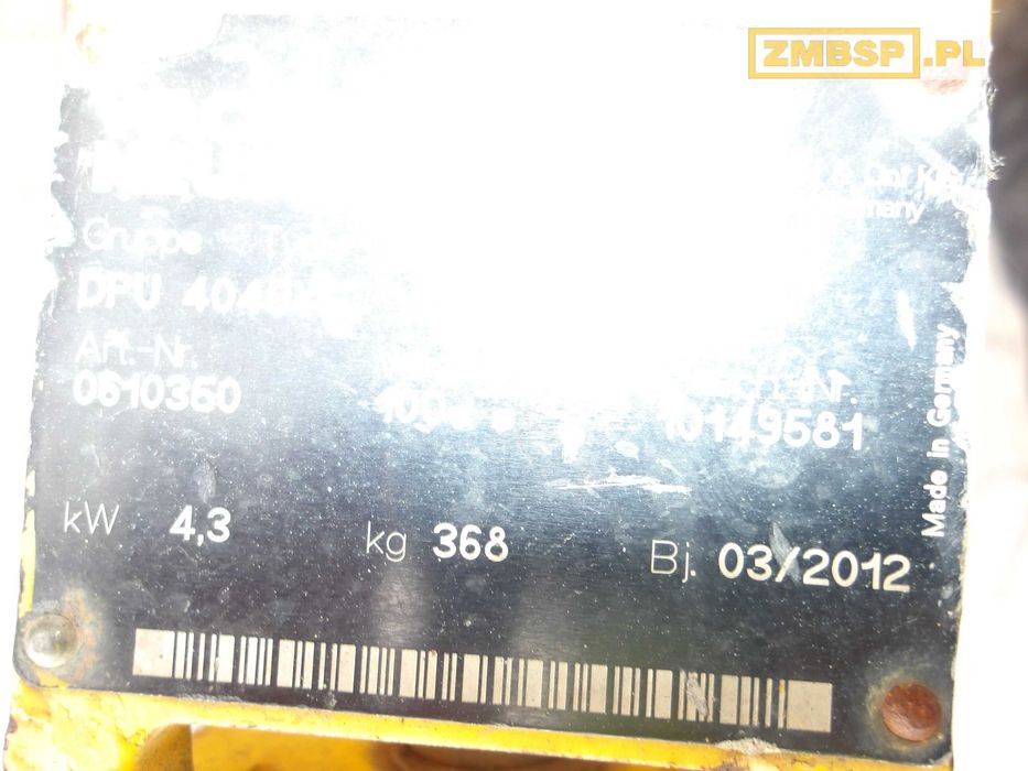 Zagęszczarka rewersyjna 400 kg Wacker Neuson DPU4045 (Bomag Ammann)