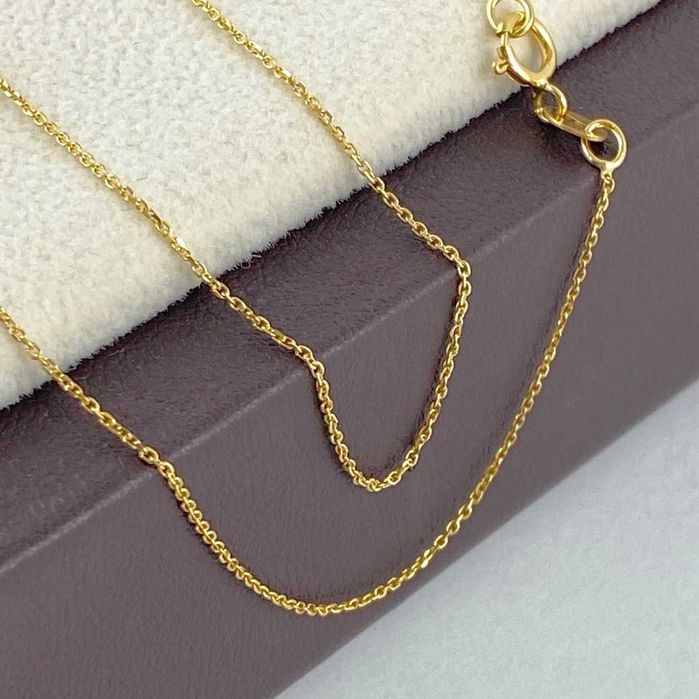 Subtelny ZŁOTY łańcuszek splot ANKIER PRÓBA 585 (14K) długość 50 cm