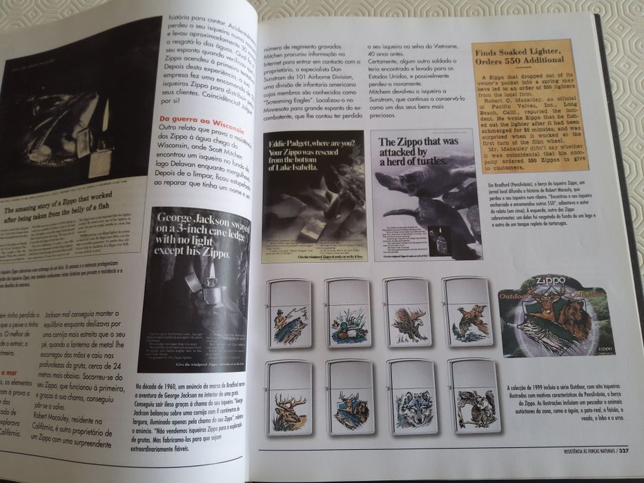 22326#Livro sobre Isqueiros ZIPPO tem 480 páginas ilustradas