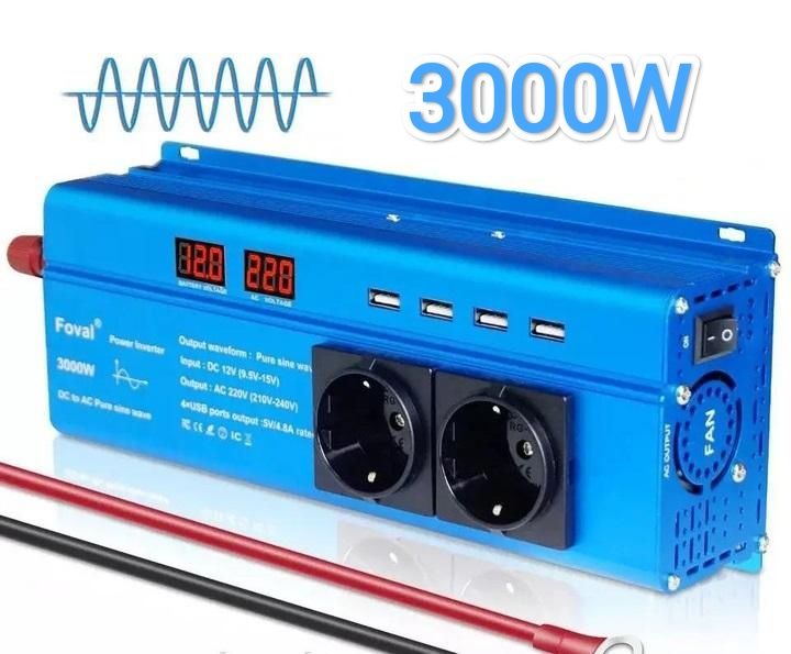 Інвертор FOVAL 3000W 12v-220v