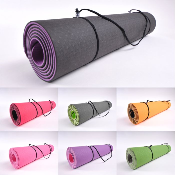 Tpe 6-8мм килимок для фітнесу, йоги, каремат , коврик для фитнеса