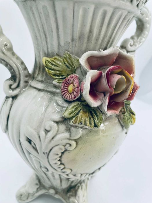 Wazon ceramiczny dekoracyjny Capodimonte Włochy