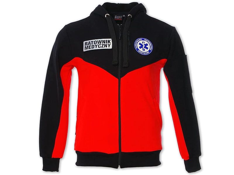 Bluza ratownicza FLUO męska rozpinana z kapturem North-Wind funkcyjna