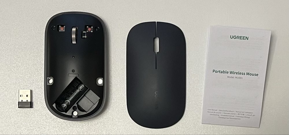 Mysz bezprzewodowa UGREEN MU001 2,4G 4000DPI USB czarna