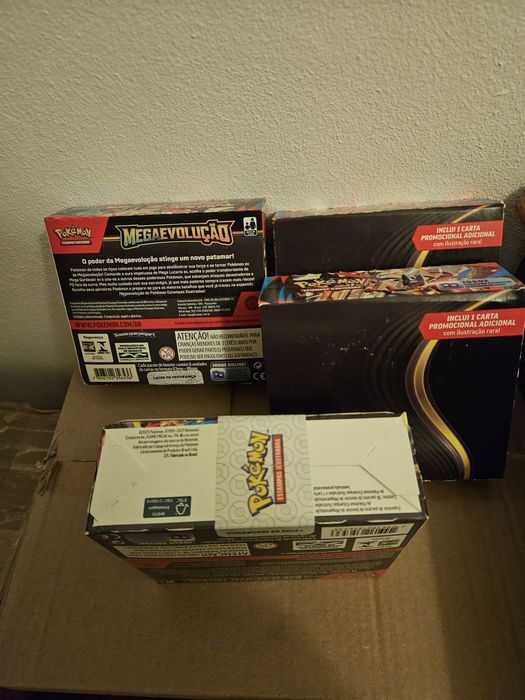 4x Pokemon booster box mega evolution sealed portuguese. Factory sealed.   Includes promos