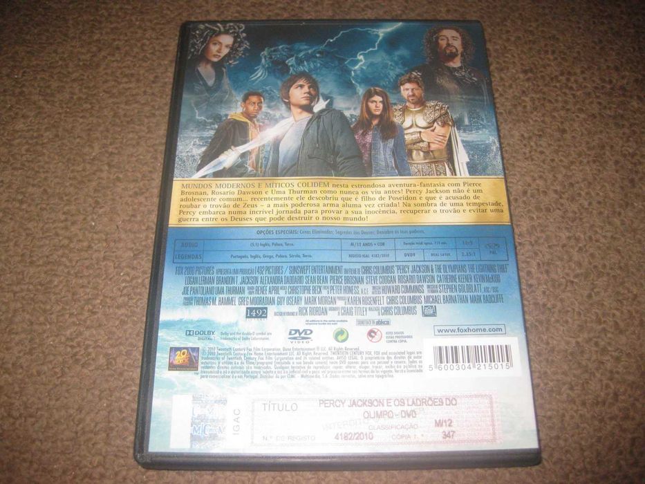 DVD "Percy Jackson e os Ladrões do Olimpo"