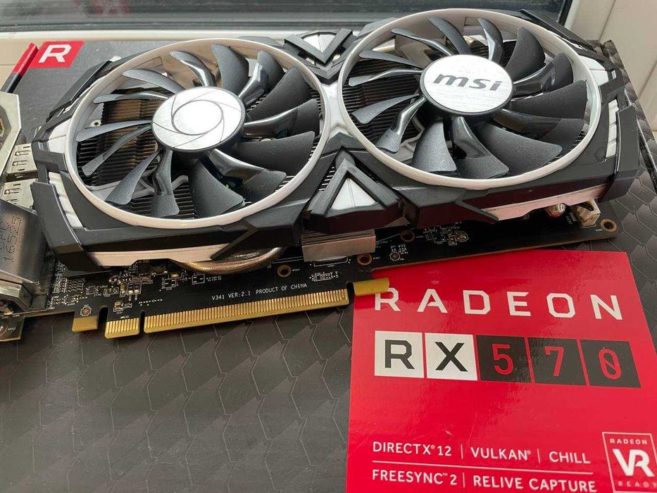 Відеокарта MSI RX 570 ARMOR 8gb