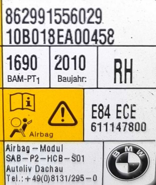 Airbag Banco Direito 611147800 - BMW X1