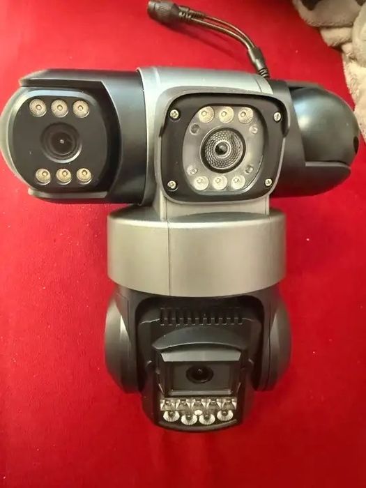Камера V380Pro WiFi IP відеокамера зовнішня 12MP 6K 3 ОБЄКТИВА КАМЕРА