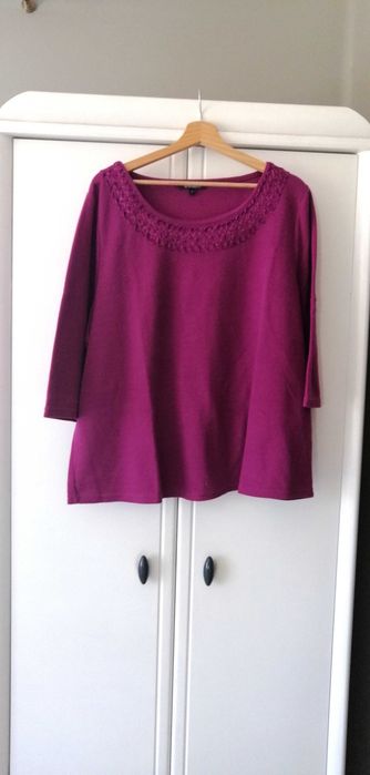 różowy purpurowy sweterek purpurowa bluzka 56XXXXL 54 52