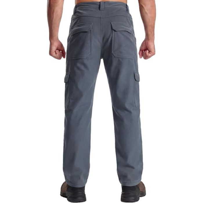 Spodnie taktyczne męskie softshell ocieplane polar XL 34W/32L szary