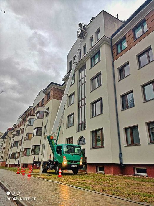 Zwyżka, podnośnik koszowy 20m, 25m, 27m, 30m, 35m, 45m wynajem 24h