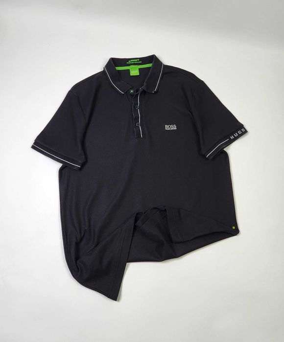 Hugo Boss Koszulka Polo Czarna Bawełniana Klasyczna Męska L