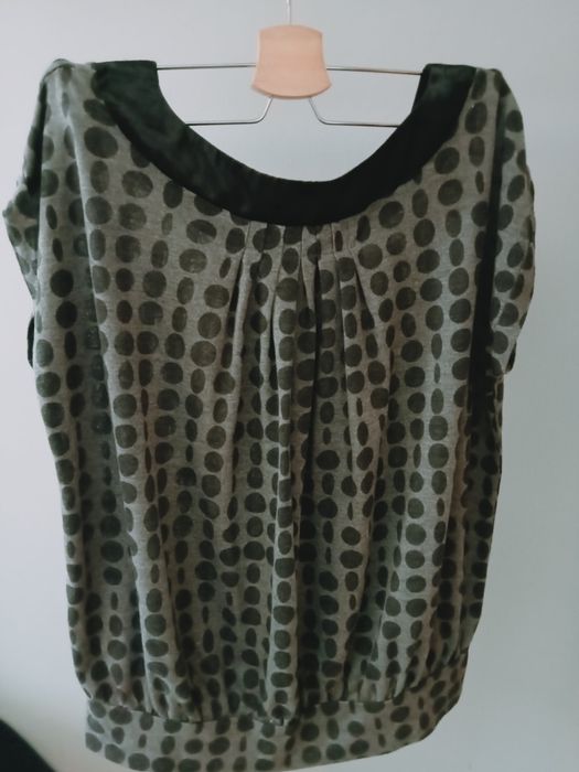 Reserved r. L plisowana retro w kropki