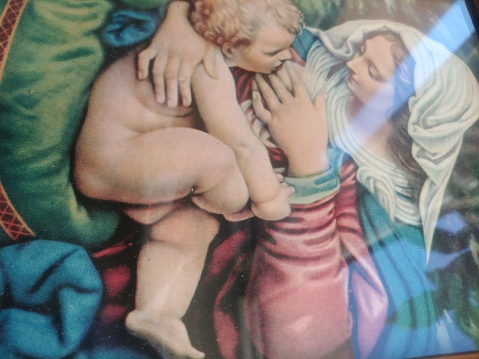 Stary obrazek Matka Boska Karmiąca