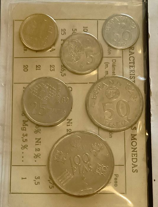 Moedas comemorativas do Mundial de Futebol de 1982 em Espanha