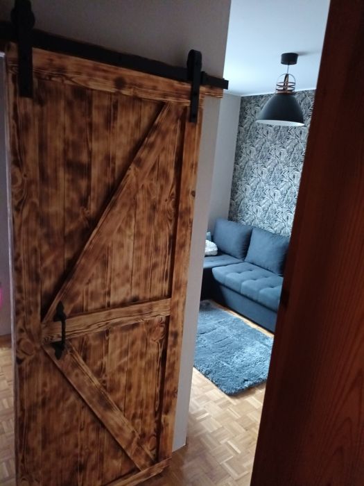 Drzwi przesuwne drewniane loft + mechanizm