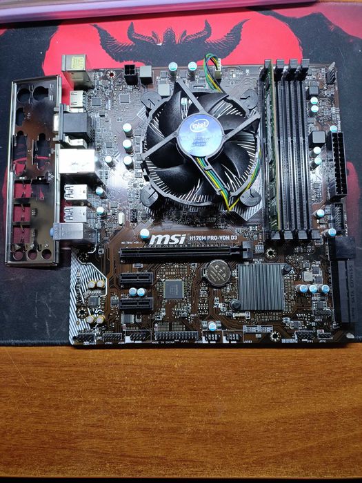 Комплект i3-6100 + материнская плата MSI h170m pro-vdh D3 DDR3 8GB