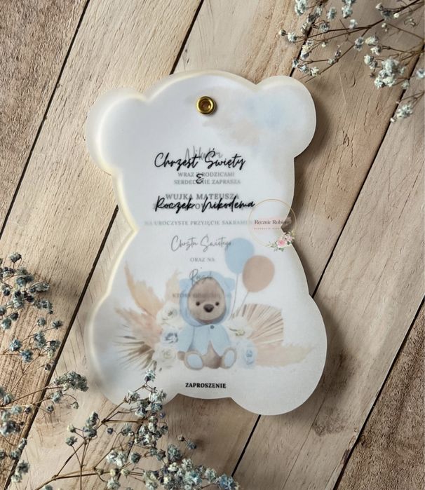 Zaproszenie na chrzest święty lub roczek