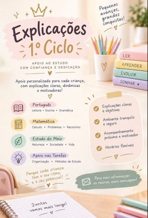 Explicações 1° ciclo