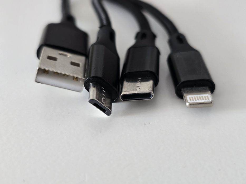 Nowy Kabel 3 w 1 MicroUSB USB typ C Iphone Lightning