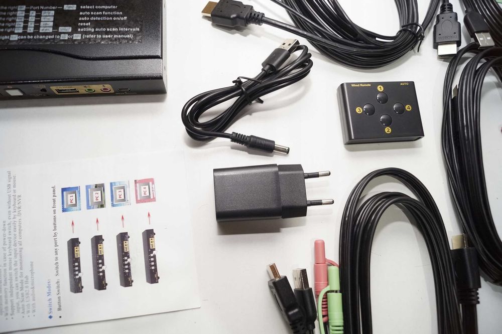 1948 Przełącznik KVM CKLau HDMI 4-portowy 4-portowy 4K 60Hz SWITCH