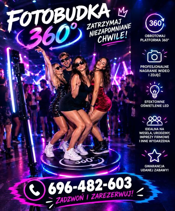 Fotobudka 360 Na twoją imprezę