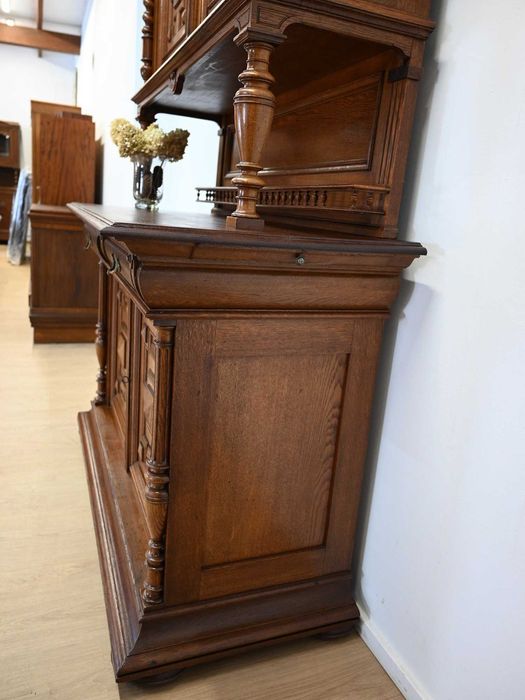 rustykalny francuski wysoki kredens rozbieralny 112201