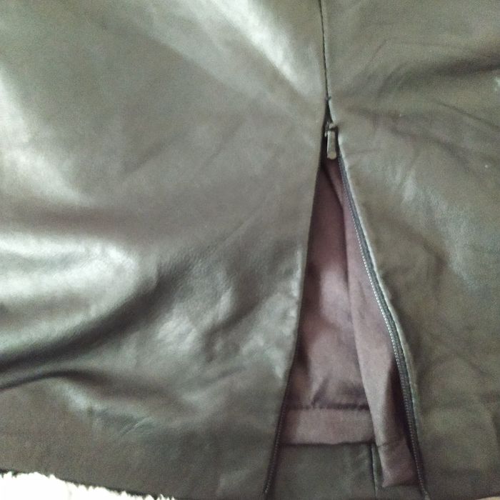 Skórzana spódnica midi, skóra naturalna