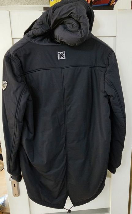 Armani kurtka parka L/XL kaptur czarna kaptur tommy armani boss edycja limitowana piękna