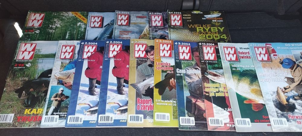 Czasopisma Wiadomości Wędkarskie 15 numerów