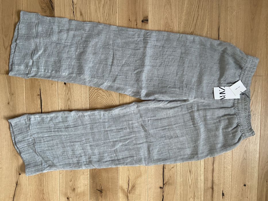 Lniane spodnie Zara M 100% len nowe