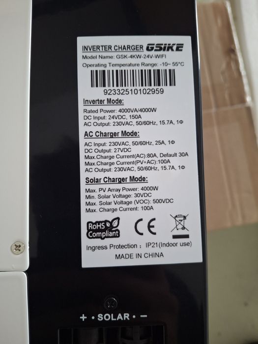 Inversor Gsike 4000W 24V WIFI