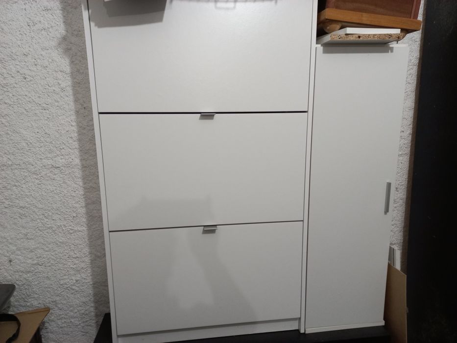 Sapateira branca 3 Gavetas