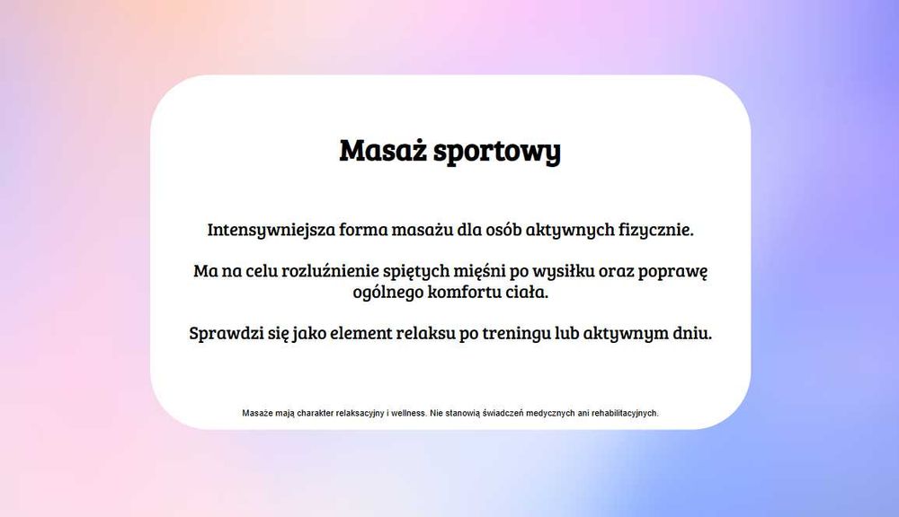 Masaż Opole i okolice z dojazdem