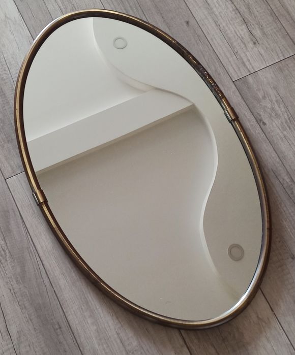 Vintage Retro lustro  oval lata 70-te