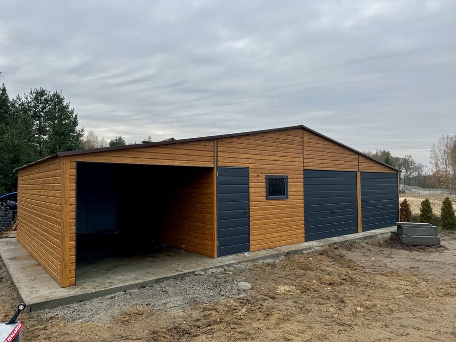 Garaz blaszany 6x6 7x6 8x6 9x6 10x6 12x6 kazdy wymiar profil zamknieth ocynkowany