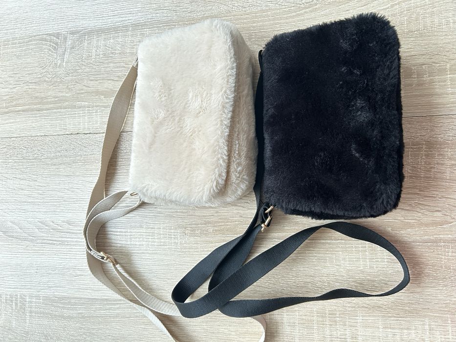 Dwie futerkowe torebki na ramie sinsay