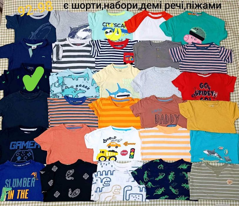Гарні, фірмові футболки. 80-86 до 134-140.