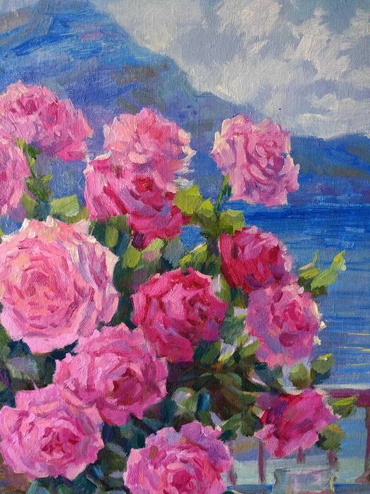 Картина маслом"Букет роз"