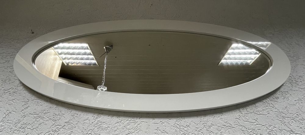 Lustro Owal Biały  polysk Kler