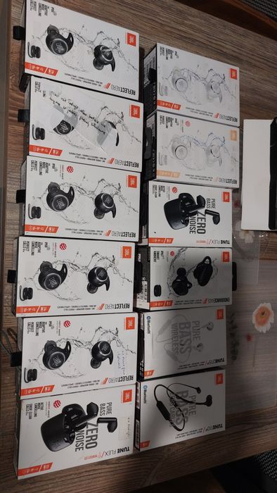 Słuchawki JBL AERO,  JBL FLEX  Glosnik JBL GOEsential