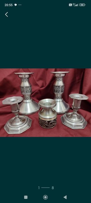 Подарунок Вінтажні свічники з олова, Швеція